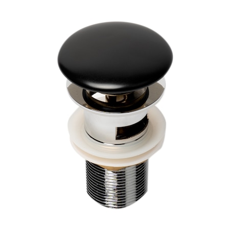 Alfi Brand ALFI brand AB8056-BM Black Matte Ceramic Mushroom Top Pop Up Drain for Sinks with Overflow AB8056-BM